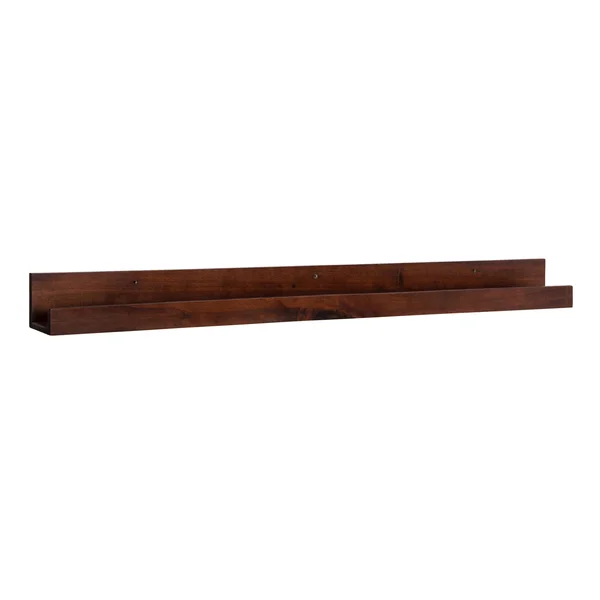 Kate and Laurel Levie Modern Floating Wall Shelf Picture Frame Holder Ledge - Dark Walnut Brown
