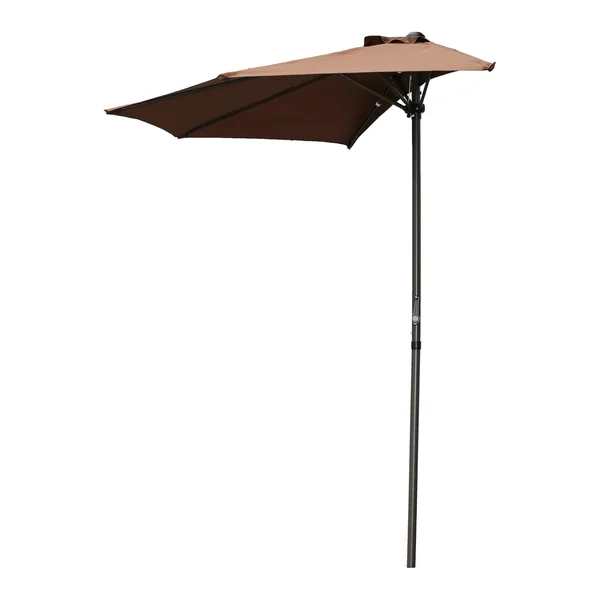 International Caravan 9-Foot Half Round Wall Hugger Umbrella