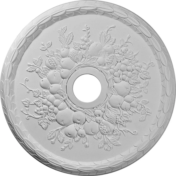 22 5/8 inchod x 3 5/8 inchid x 5/8 inchp Grape Ceiling Medallion (Fits Canopies Up to 3 5/8 inch), Hand-Painted Clear Yellow