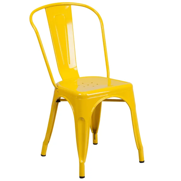 Flash Furniture Metal Stackable Chair - Orange