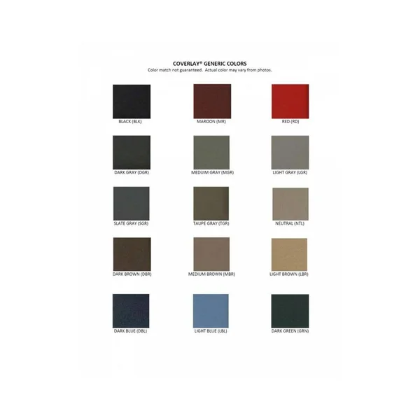 Dash Cover, Coverlay 18-205C-BLK Black