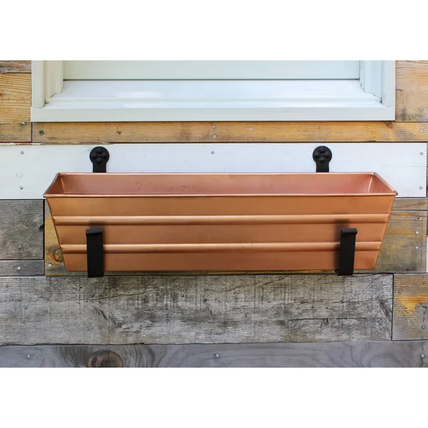 Achla C08C-WM Flower Box with Wall Brackets Copper - Small