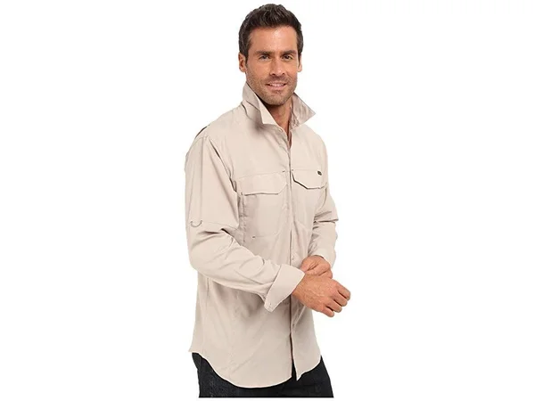 Columbia Men's Silver Ridge Lite Button Up Long Sleeve Shirt - Size: XL, Fossil
