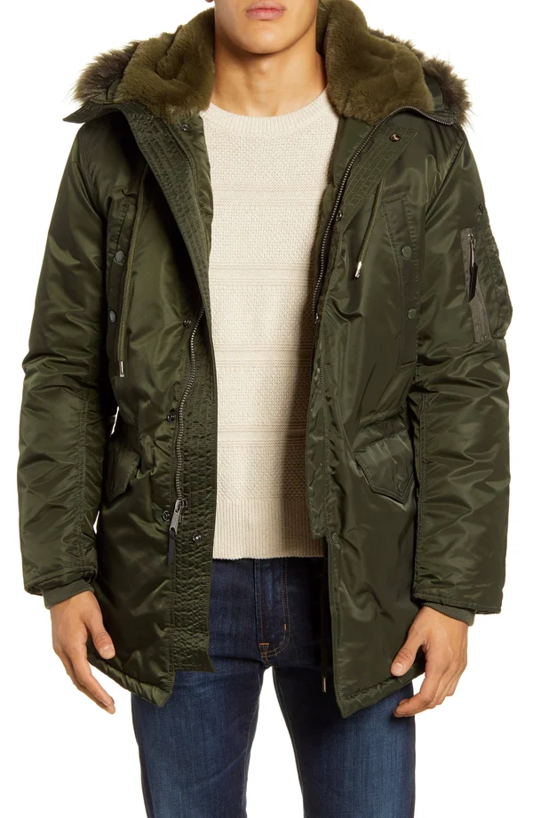 Schott NYC 9838 Men's N3B Parka - Olive Size 4XL