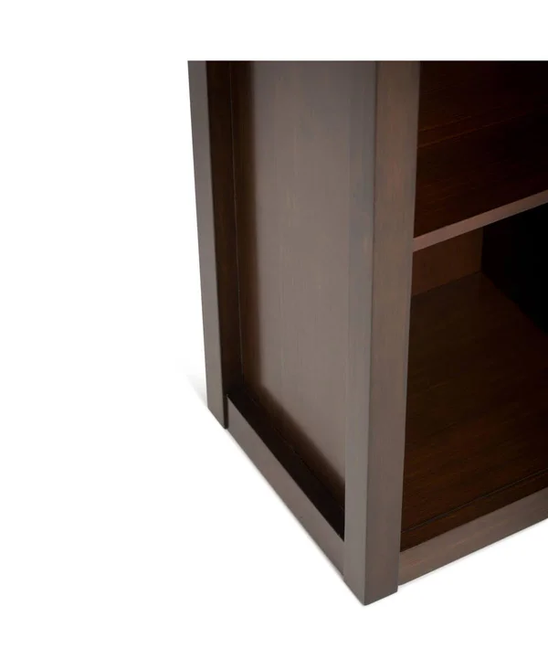 Simpli Home Artisan Solid Wood 9 Cube Bookcase and Storage Unit in Russet Brown