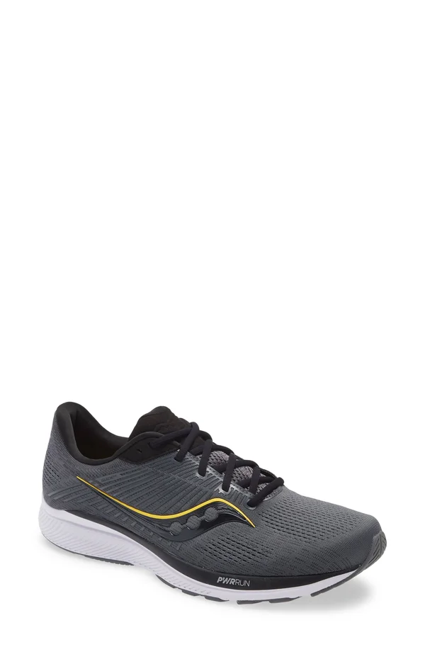 Saucony Men's Guide 14 Charcoal - Vizigold, 7.5, 2E