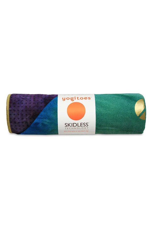 Yogitoes Peacock Skidless Yoga Mat Towel for Womens by Yogitoes