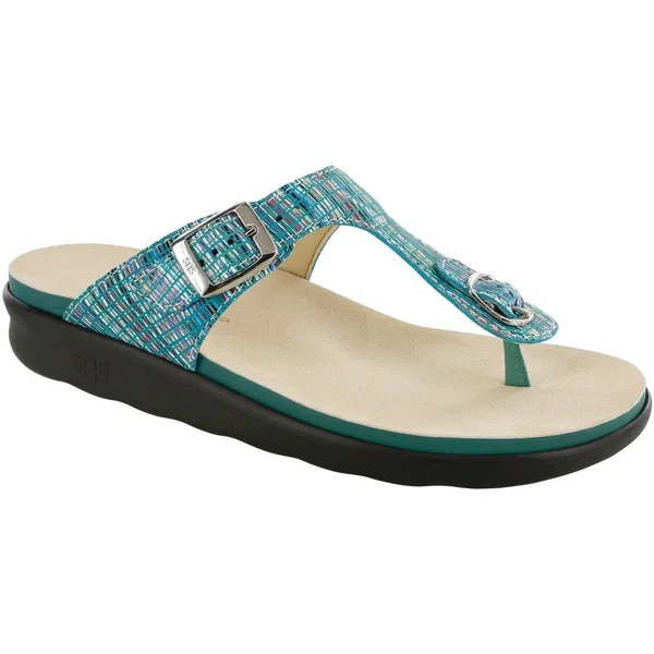 SAS Women's Sanibel Rainbow Teal 10.5 Medium