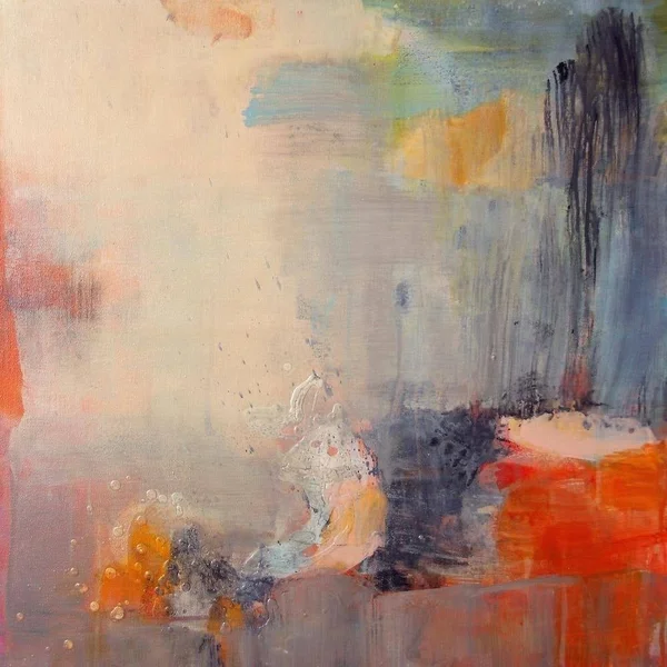 Easy Art Prints Lina Alattar's 'Soft Landings' Premium Canvas Art - 16 x 16 - Modern Black Frame