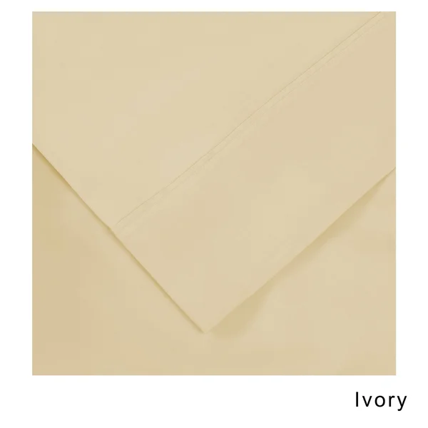 Superior 1000 Thread Count Wrinkle Resistant Soft Tencel Blend Bed Sheet Set - Ivory - King