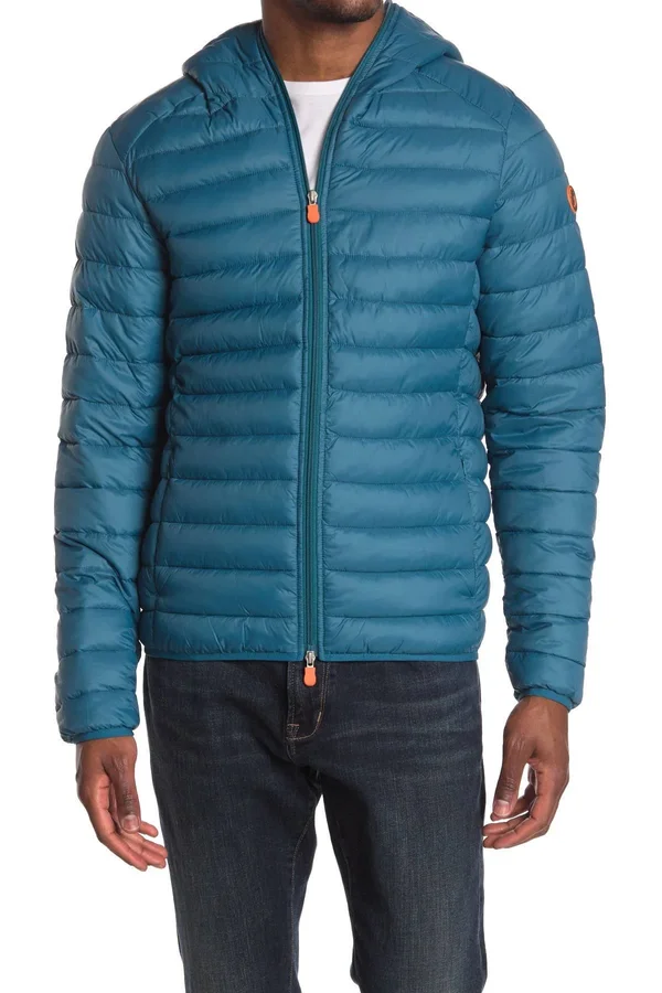 Save The Duck Basic Hooded Jacket - Blue, Regular S