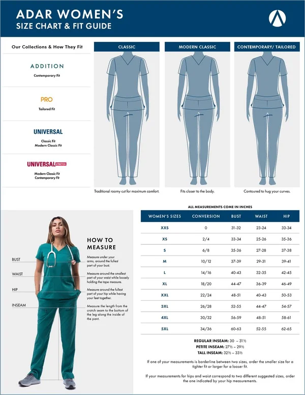 Adar Pro Heather Modern Athletic Scrub Set for Women - Modern V-Neck Scrub Top & Yoga Jogger Scrub Pants - P9500H - Heather