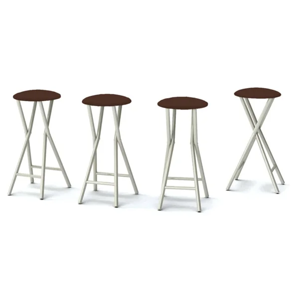 Best of Times 13169W1326 Bar Stools, Solid Dark Brown - Set of 4