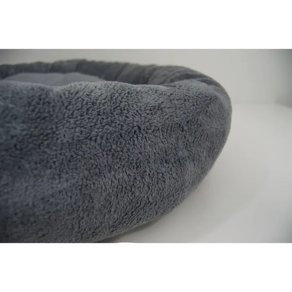 Bessie and Barnie Ultra Plush Deluxe Comfort Pet Dog & Cat Grey Snuggle Bed - Size: MD - 30 inch