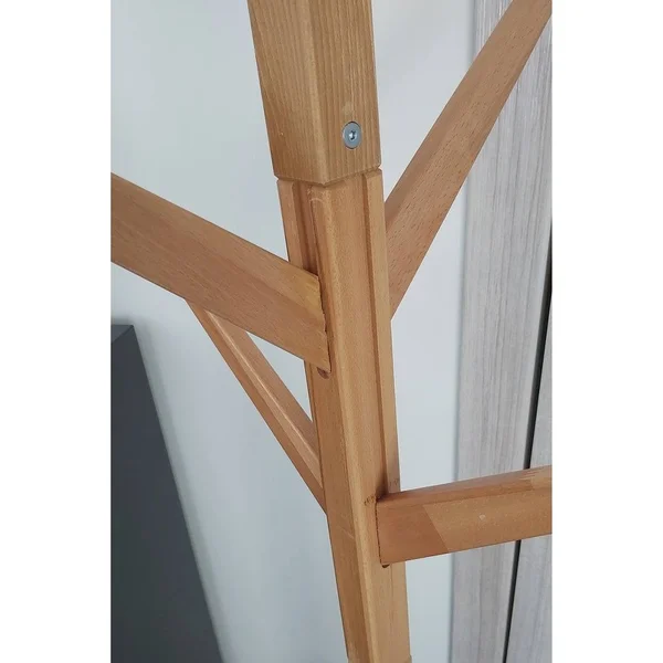 Wood Oak Tree Coat Rack Entryway Coat Stand with 8 Hooks