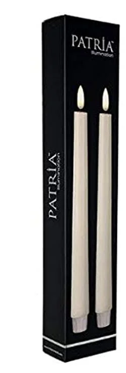 Patria 11 inch LED Taper Set Ivory