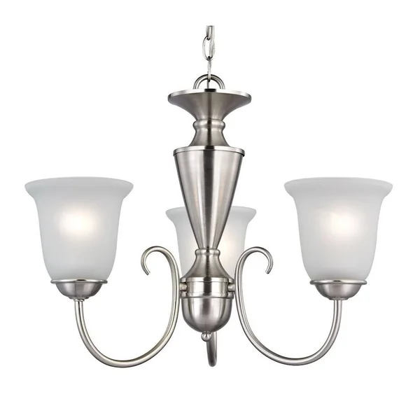 Glenthorne Road - 3 Light Chandelier Brushed Nickel Finish-Bailey Street Home-227-BEL-4546606, Silver