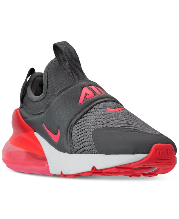 Nike Big Kids& Air Max 270 Extreme Casual Shoes in Grey/Smoke Grey Size 4.5