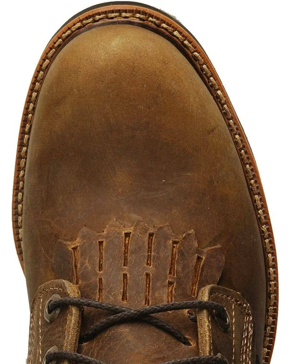 Mens Justin Rugged Tan Gaucho Steel Toe Work Boots - 441