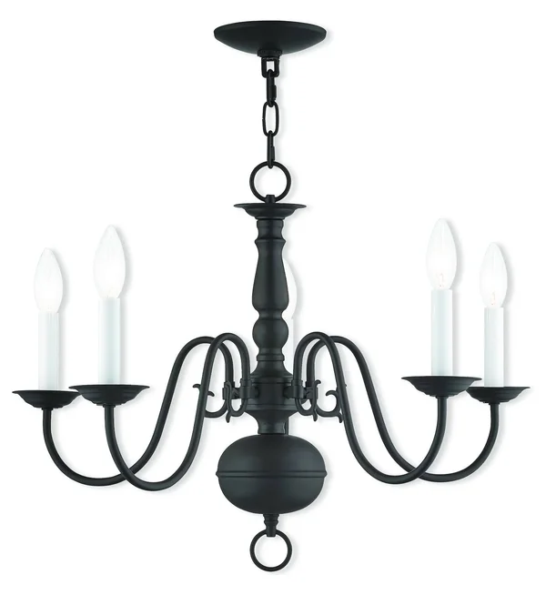 Livex Lighting 5005-07 Williamsburgh 5 Light Bronze Chandelier