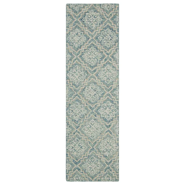 Safavieh 2&-3x22 x 10& Abstract ABT201A Blue - Grey Rug