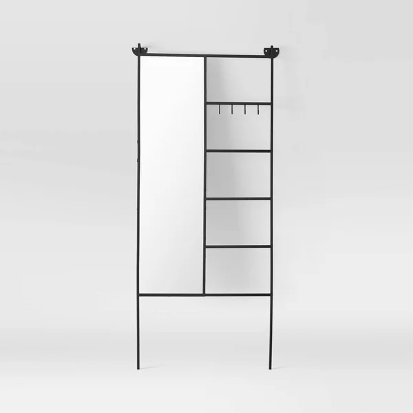 Floor Mirror with Ladder and Hooks Black - Project 62 79502710