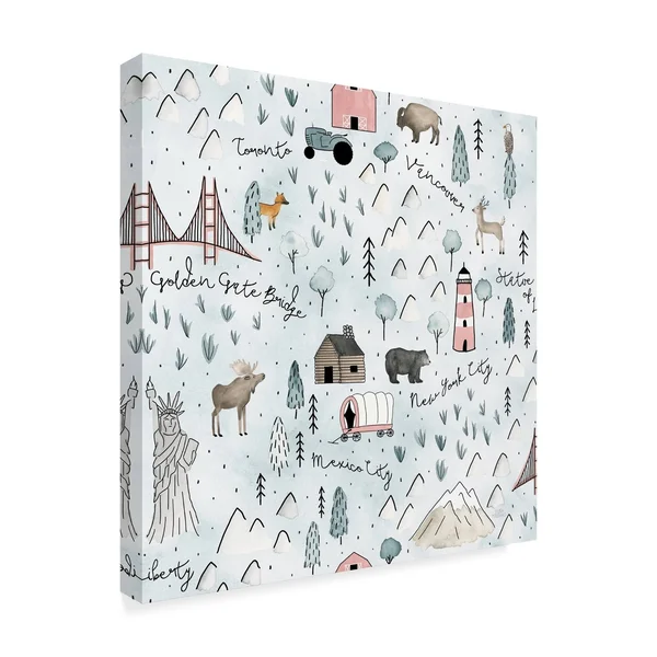 Laura Marshall 'World Traveler Pattern VI' Canvas Art 24x24