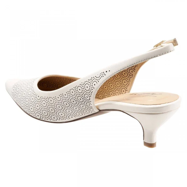 Trotters Prima Women's Shoes Off White Laser 7 Narrow (AA)