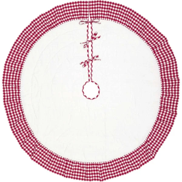 Emmie Red Ruffled Tree Skirt - 55x22