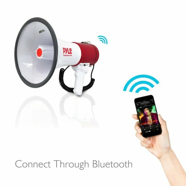Pyle Megaphone Speaker PA Bullhorn with Built-in Siren - 50 Watts Adjustable