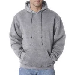 Bayside Men's USA-Made Hooded Sweatshirt - Dark Ash - Medium - 960