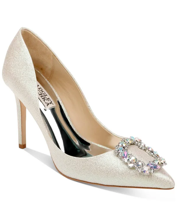 Badgley Mischka Women's Cher Crystal Buckle Pumps 3587233 - 5, Opal