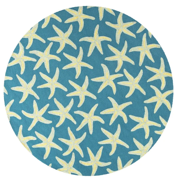 Surya Rain Teal & Blue Area Rug; Round 8&