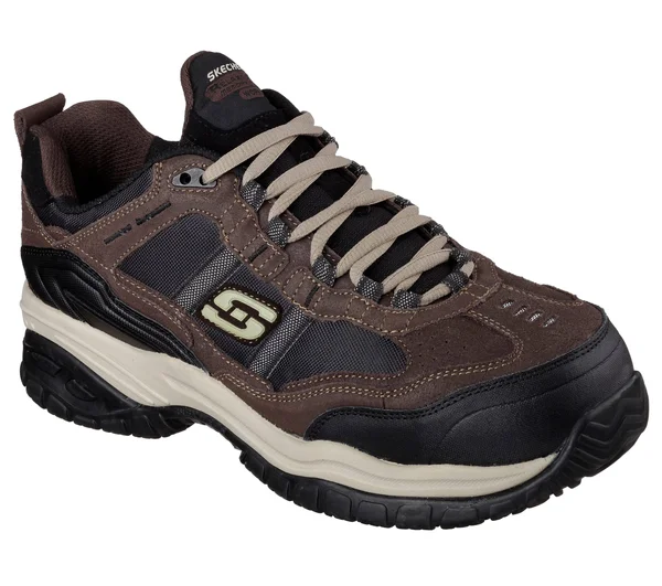 Skechers for Work Men's Soft Stride Lace Up, Black, 12 M US
