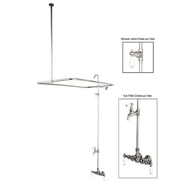 Kingston Brass CC63T5 Vintage 3-3/8x22 Wall Mount Tub Filler, Oil Rubbed Bronze