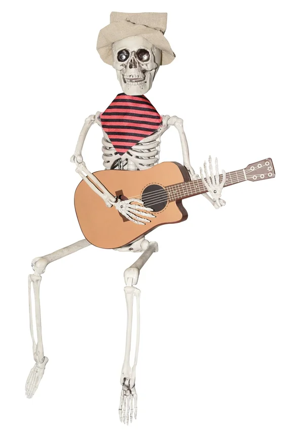 Guitar Playing Skeleton - Black - One Size - Sunstar