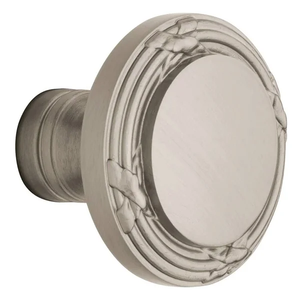 Baldwin 5013150MR Estate Knob Without Rosettes Edinburgh Satin Nickel
