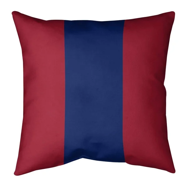 New York New York Big Football Stripes Pillow-Faux Linen - 18 x 18 - Square - Zipper Closure - Large - Removable Cover - Accent