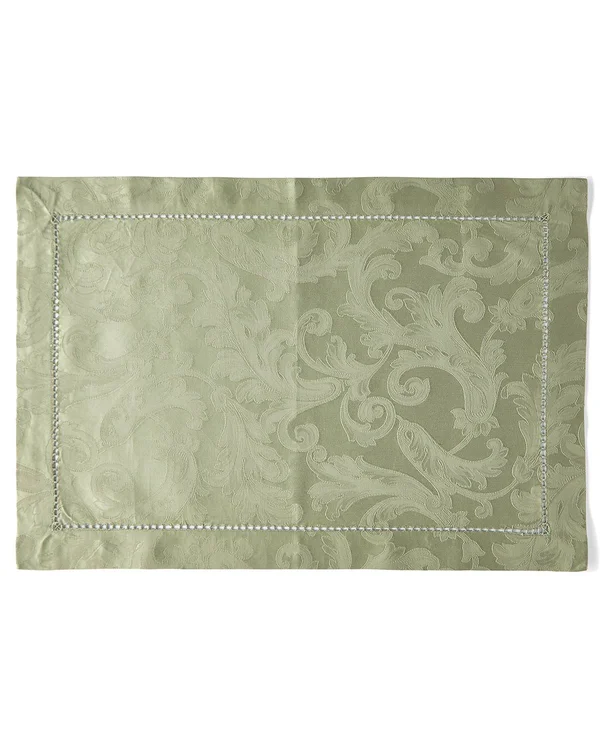 Sferra - Acanthus - Sage Oblong Placemats 14x20, Set 4