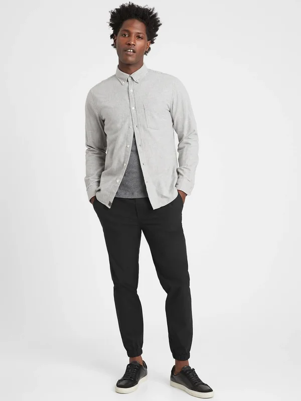 Banana Republic Men's Slim Motion Tech Jogger Black Tall Size M