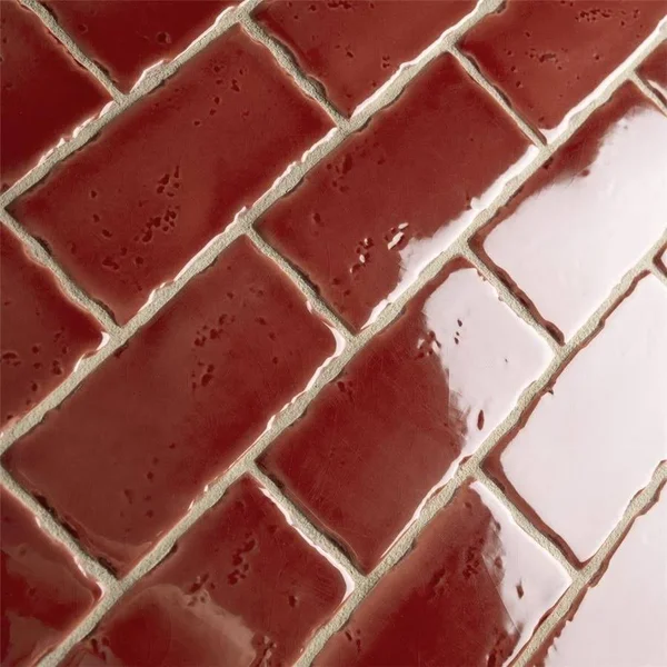 SomerTile 2.5x5.125-inch Nove Burdeos Subway Ceramic Wall Tile (60 tiles/6.16 sqft.)