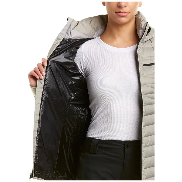Spyder Women's Timeless Hoody Down Jacket - Alloy/Black, Small
