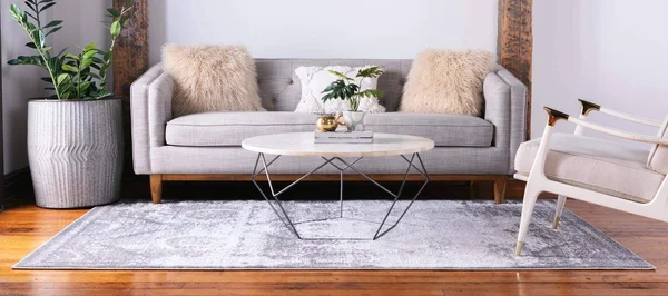 Unique Loom 3144610 6 x 6 ft. Alder Leila Round Rug Navy Blue