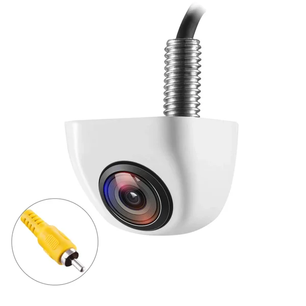 Natika Backup/Front View Camera White - IP69K Waterproof Great Night Vision HD and Super Wide Angle Metal OEM Style White REVERS