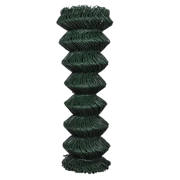 vidaXL Chain Link Fence Steel 2& 7x22x49& 2x22 Green