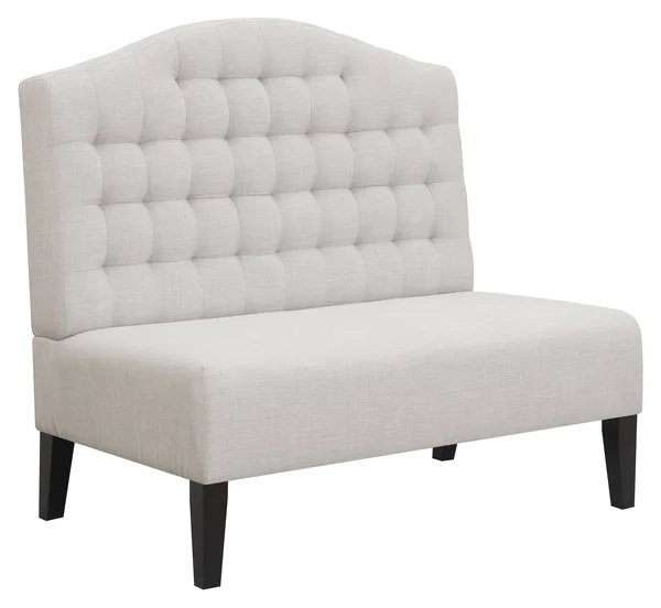 HomeFare Biscuit Tufted Entryway Bench in Mist Gray