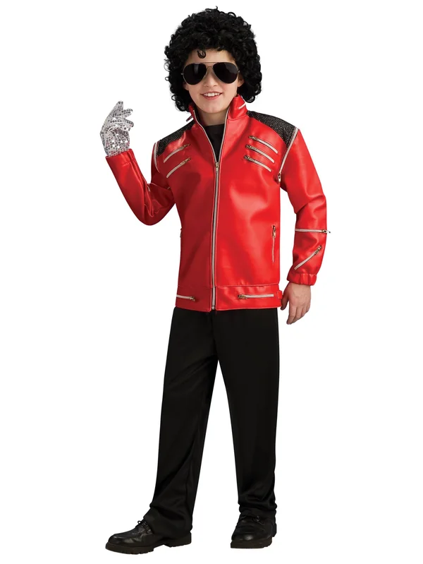 Michael Jackson Deluxe Red Zipper Jacket Child Costume