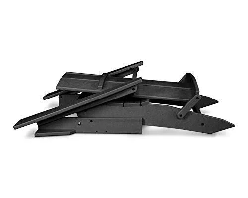 POLYWOOD Modern Folding Adirondack Chair, Black