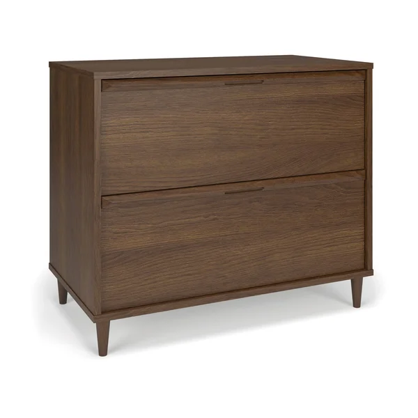Quarters & Craft Raleigh Collection Home Office Lateral Filing Cabinet - in Vintage Walnut (QCLATMMW)