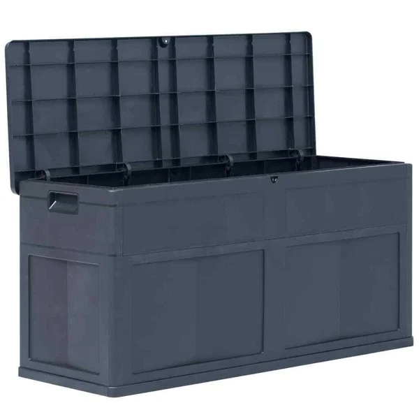 vidaXL Garden Storage Box 84.5 Gal Black
